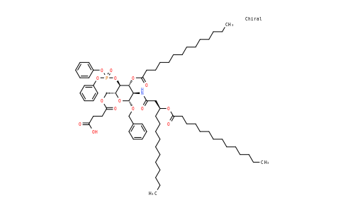β-D-Glucopyranoside, phenylmethyl 2-deoxy-2-[[1-oxo-3-[(1-oxotetradecyl)oxy]tetradecyl]amino]-, 4-(diphenyl phosphate) 6-(hydrogen butanedioate) 3-tetradecanoate, (S)- (9CI)