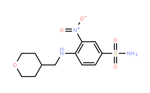 3-Nitro-4-[(oxan-4-ylmethyl)amino]benzene-1-sulfonamide