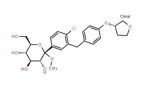 Methyl 1-c-[4-chloro-3-[[4-[[(3s)-tetrahydro-3-furanyl]oxy]phenyl]methyl]phenyl]-alpha-d-glucopyranoside