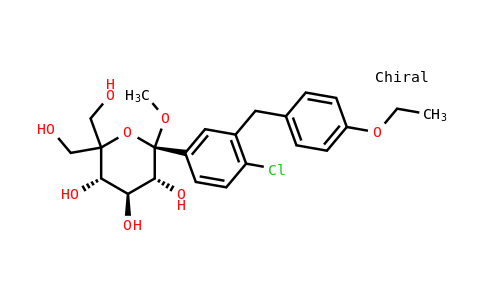 (2S,3R,4S,5S)-2-(4-chloro-3-(4-ethoxybenzyl)phenyl)-6,6-bis(hydroxymethyl)-2-methoxytetrahydro-2H-pyran-3,4,5-triol