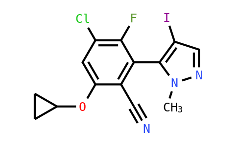 4-氯-6-(環(huán)丙氧基)-3-氟-2-(4-碘-2-甲基吡唑-3-基)苯腈