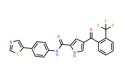 1H-Pyrrole-2-carboxamide, N-[4-(5-thiazolyl)phenyl]-4-[2-(trifluoromethyl)benzoyl]-