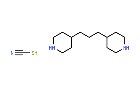 4-(3-piperidin-4-ylpropyl)piperidine;thiocyanic acid