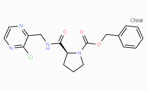 1-Pyrrolidinecarboxylic acid, 2-[[[(3-chloro-2-pyrazinyl)methyl]amino]carbonyl]-, phenylmethyl ester, (2S)-
