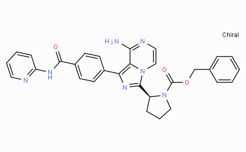 (S)-benzyl 2-(8-amino-1-(4-(pyridin-2-ylcarbamoyl)phenyl)imidazo[1,5-a]pyrazin-3-yl)pyrrolidine-1-carboxylate