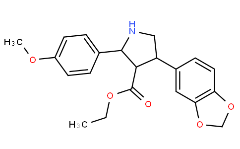 3-Pyrrolidinecarboxylic acid, 4-(1,3-benzodioxol-5-yl)-2-(4-Methoxyphenyl)-, ethyl ester, (2α,3α,4α)-