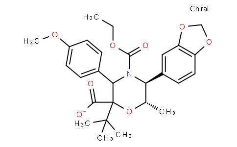 (4R,5S,6S)-2-tert-butyl 4-ethyl 5-(benzo[d][1,3]dioxol-5-yl)-3-(4-methoxyphenyl)-6-methylmorpholine-2,4-dicarboxylate