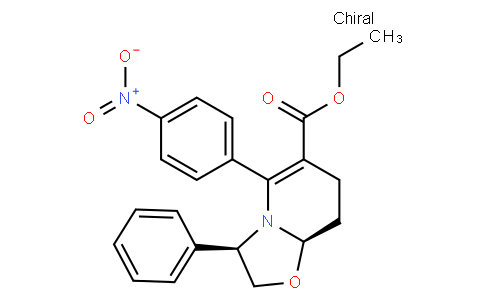 7H-?Oxazolo[3,?2-?a]?pyridine-?6-?carboxylic acid, 2,?3,?8,?8a-?tetrahydro-?5-?(4-?nitrophenyl)?-?3-?phenyl-?, ethyl ester, (3R,?8aR)?-