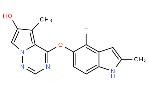 4-((4-fluoro-2-methyl-1H-indol-5-yl)oxy)-5-methylpyrrolo[2,1-f][1,2,4]triazin-6-ol