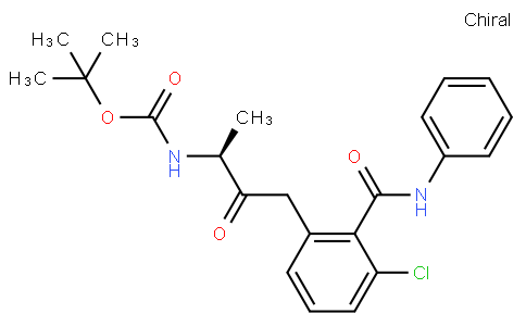 Carbamic acid, N-?[(1S)?-?3-?[3-?chloro-?2-?[(phenylamino)?carbonyl]?phenyl]?-?1-?methyl-?2-?oxopropyl]?-?, 1,?1-?dimethylethyl ester