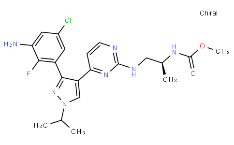CarbaMic acid, N-[(1S)-2-[[4-[3-(3-aMino-5-chloro-2-fluorophenyl)-1-(1-Methylethyl)-1H-pyrazol-4-yl]-2-pyriMidinyl]aMino]-1-Methylethyl]-, Methyl ester