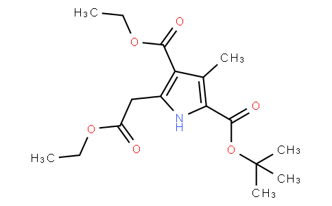 5-ethoxycarbonylmethyl-3-methyl-1H-pyrrole-2,4-dicarboxylic acid 2-tert-butyl ester 4-ethyl ester