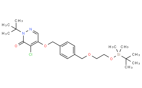 2-tert-butyl-5-(4-((2-(tert-butyldimethylsilyloxy)ethoxy)methyl)benzyloxy)-4-chloropyridazin-3(2H)-one