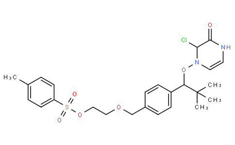 Toluene-4-sulfonic acid 2-[4-(1-t-butyl-5-chloro-6-oxo-1,6-dihydro-pyrazin-4-yloxymethyl)-benzyloxy]-ethyl ester