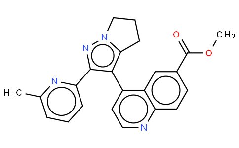 6-Quinolinecarboxylic acid,4-[5,6-dihydro-2-(6-methyl-2-pyridinyl)-4H-pyrrolo[1,2-b]pyrazol-3-yl]-,methyl ester