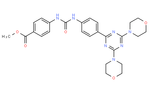 Benzoic acid,4-[[[[4-(4,6-di-4-morpholinyl-1,3,5-triazin-2-yl)phenyl]amino]carbonyl]amino]-,methyl ester