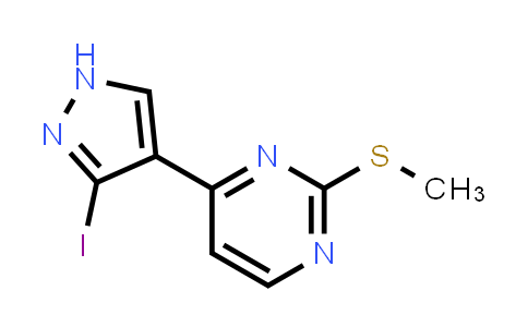 4-(3-Iodo-1H-pyrazol-4-yl)-2-(methylthio)-pyrimidine