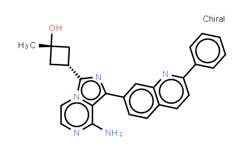 顺式-3-[8-氨基-1-(2-苯基-7-喹啉基)咪唑并[1,5-A]吡嗪-3-基]-1-甲基环丁醇