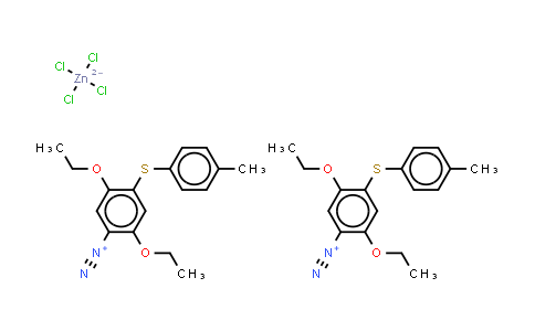 2,5-diethoxy-4-[(4-methylphenyl)thio]benzenediazonium tetrachlorozincate (2:1)