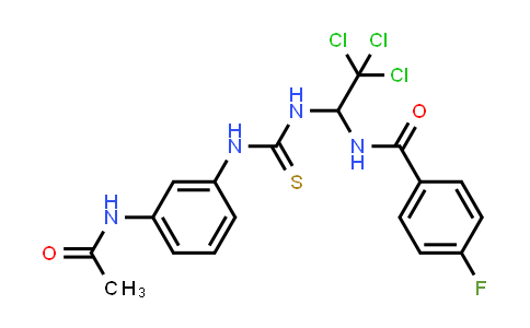 N-[1-[(3-Acetamidophenyl)thiocarbamoylamino]-2,2,2-trichloro-ethyl]-4-fluoro-benzamide