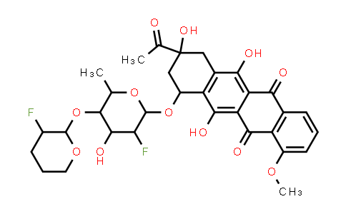 9-Acetyl-7-[3-Fluoro-5-(3-Fluorooxan-2-Yl)Oxy-4-Hydroxy-6-Methyloxan-2-Yl]Oxy-6,9,11-Trihydroxy-4-Methoxy-8,10-Dihydro-7H-Tetracene-5,12-Dione