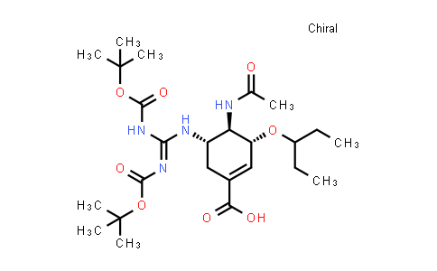 (3R,4R,5S)-4-(acetylamino)-5-[[(Z)-[[(1,1-dimethylethoxy)carbonyl]amino][[(1,1-dimethylethoxy)carbonyl]imino]methyl]amino]-3-(1-ethylpropoxy)-1-cyclohexene-1-carboxylic acid