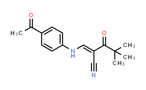 3-((4-acetylphenyl)amino)-2-(2,2-dimethylpropanoyl)prop-2-enenitrile