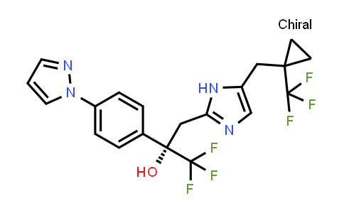 (alphaS)-alpha-[4-(1H-Pyrazol-1-yl)phenyl]-alpha-(trifluoromethyl)-5-[[1-(trifluoromethyl)cyclopropyl]methyl]-1H-imidazole-2-ethanol