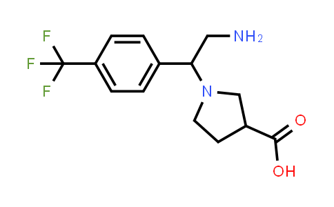 1-{2-Amino-1-[4-(trifluoromethyl)phenyl]ethyl}-3-pyrrolidinecarboxylic acid