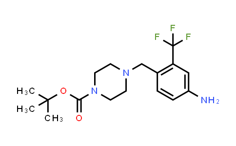 4-[[4-Amino-2-(trifluoromethyl)phenyl]methyl]-1-piperazinecarboxylic acid 1,1-dimethylethyl ester