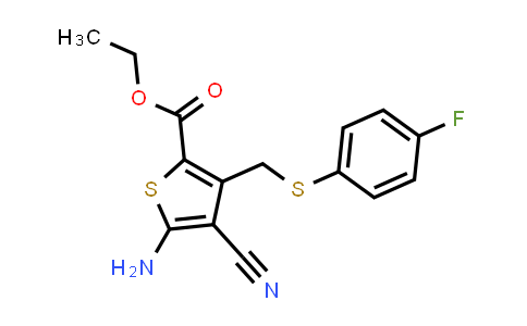 5-Amino-4-cyano-3-[[(4-fluorophenyl)thio]methyl]-2-thiophenecarboxylic acid ethyl ester