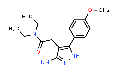 2-(3-Amino-5-(4-methoxyphenyl)-1H-pyrazol-4-yl)-N,N-diethylacetamide
