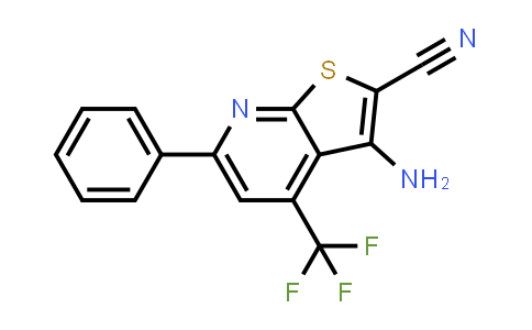3-Amino-6-Phenyl-4-(Trifluoromethyl)-Thieno[2,3-b]Pyridine-2-Carbonitrile