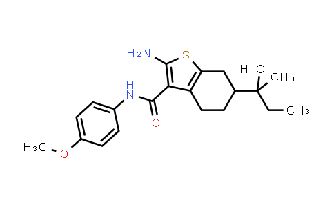 2-Amino-6-tert-amyl-N-(4-methoxyphenyl)-4,5,6,7-tetrahydro-1-benzothiophene-3-carboxamide