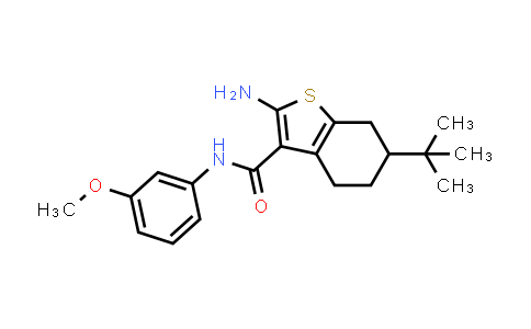 2-Amino-6-tert-butyl-N-(3-methoxyphenyl)-4,5,6,7-tetrahydro-1-benzothiophene-3-carboxamide