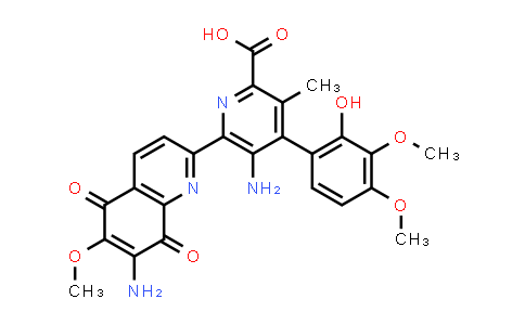 5-Amino-6-(7-amino-5,8-dihydro-6-methoxy-5,8-dioxoquinolin-2-yl)-4-(2-hydroxy-3,4-dimethoxyphenyl)-3-methylpicolinic acid