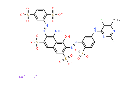 4-Amino-6-[[5-[(5-Chloro- 2-Fluoro-6-Methyl-4-Pyrimidinyl)Amino]-2-Sulfophenyl ]Azo]-3-[(2,5-Disulfophenyl)Azo]-5-Hydroxy-2,7-Naphthalenedisulfonic Acid Potassium Sodium Salt