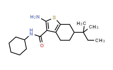 2-Amino-N-cyclohexyl-6-tert-amyl-4,5,6,7-tetrahydro-1-benzothiophene-3-carboxamide
