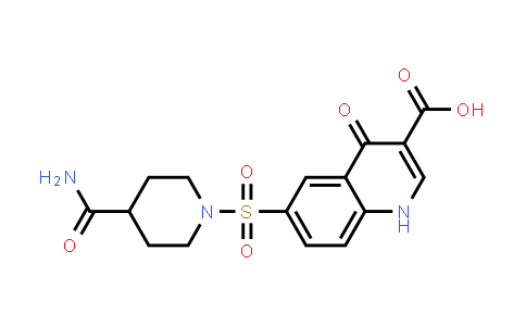 6-{[4-(Aminocarbonyl)piperidin-1-yl]sulfonyl}-4-oxo-1,4-dihydroquinoline-3-carboxylic acid