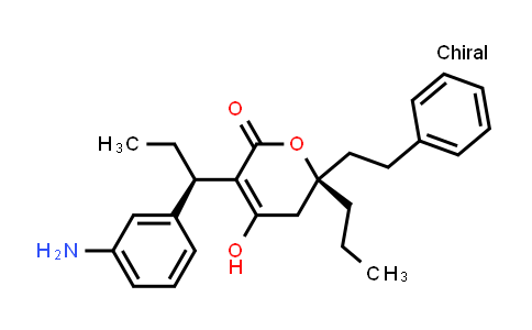 (6R)-3-[(1R)-1-(3-Aminophenyl)propyl]-5,6-dihydro-4-hydroxy-6-(2-phenylethyl)-6-propyl-2H-pyran-2-one