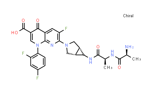 7-[(1S,5R)-6-[[(2S)-2-[[(2S)-2-Aminopropanoyl]Amino]Propanoyl]Amino]-3-Azabicyclo[3.1.0]Hexan-3-Yl]-1-(2,4-Difluorophenyl)-6-Fluoro-4-Oxo-1,8-Naphthyridine-3-Carboxylic Acid