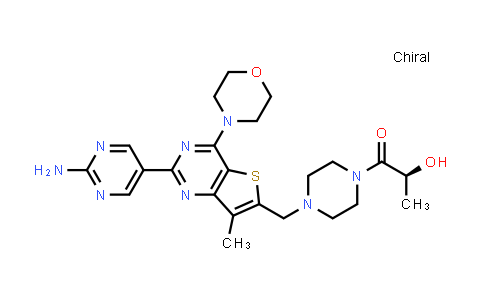 (S)-1-(4-((2-(2-Aminopyrimidin-5-yl)-7-methyl-4-morpholinothieno[3,2-d]pyrimidin-6-yl)methyl)piperazin-1-yl)-2-hydroxypropan-1-one