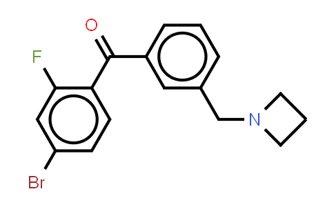 [3-(1-Azetidinylmethyl)phenyl](4-bromo-2-fluorophenyl)methanone