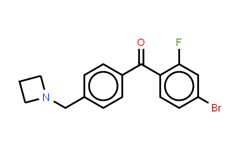[4-(1-Azetidinylmethyl)phenyl](4-bromo-2-fluorophenyl)methanone