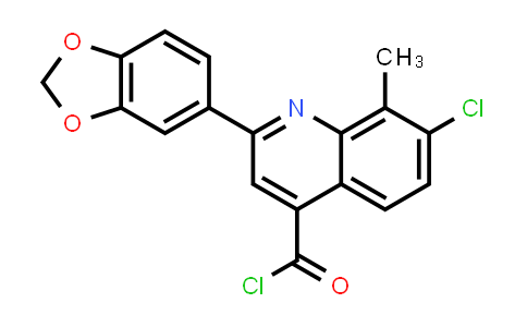 2-(1,3-Benzodioxol-5-yl)-7-chloro-8-methylquinoline-4-carbonyl chloride