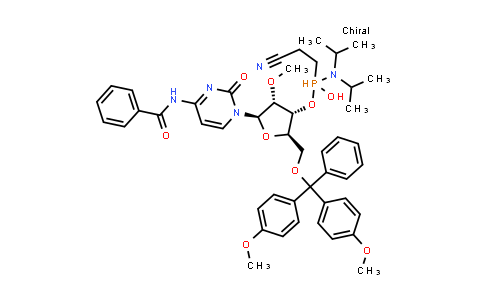 N-Benzoyl-5'-O-[bis(4-methoxyphenyl)phenylmethyl]-2'-O-methylcytidine 3'-[2-cyanoethyl bis(1-methylethyl)phosphoramidite]