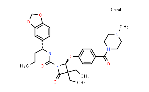 (S)-N-((R)-1-(Benzo[d][1,3]dioxol-5-yl)butyl)-3,3-diethyl-2-(4-(4-methylpiperazine-1-carbonyl)phenoxy)-4-oxoazetidine-1-carboxamide