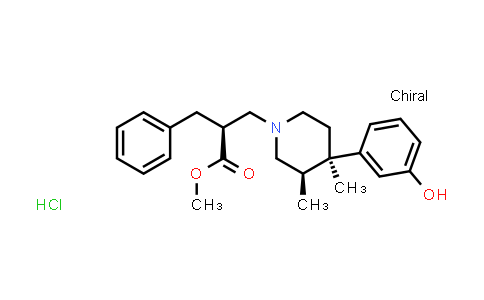 (S)-2-Benzyl-3-[(3R,4R)-4-(3-hydroxyphenyl)-3,4-dimethyl piperidin-1-yl]propanoic acid methyl ester HCl