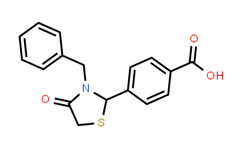4-(3-Benzyl-4-oxo-1,3-thiazolidin-2-yl)benzoic acid