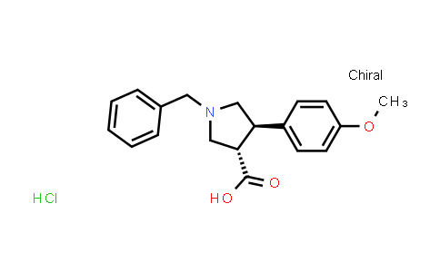 trans-1-Benzyl-4-(4-methoxyphenyl)pyrrolidine-3-carboxylic acid hydrochloride